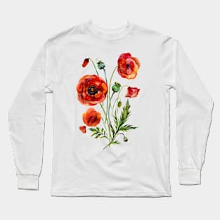 Poppies Long Sleeve T-Shirt